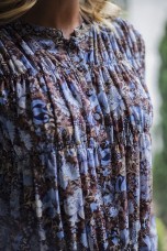 Blouse with elasticated ruching