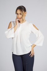 Slit sleeves blouse
