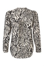 Zebra print ruffled tunic