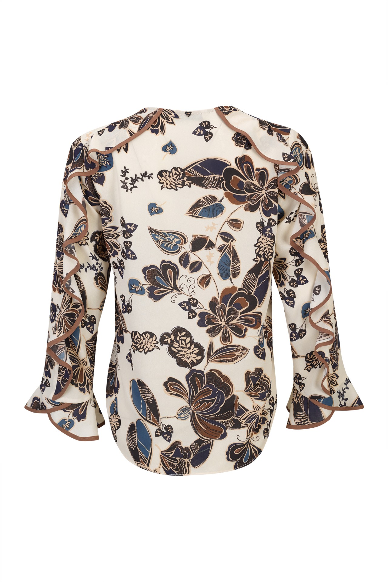 Printed tunic with trim