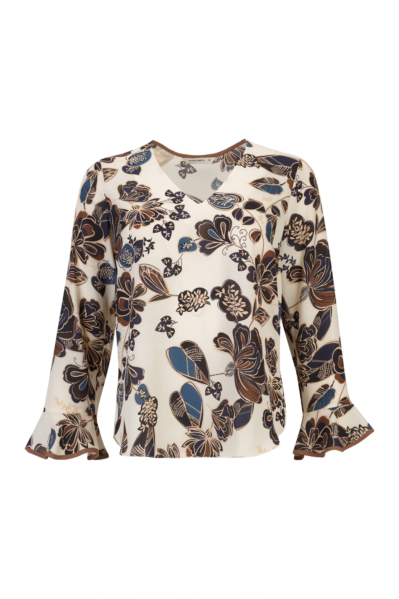 Printed tunic with trim