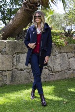 Tunic with adjustable gathered belt