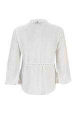 Tunic with adjustable gathered belt
