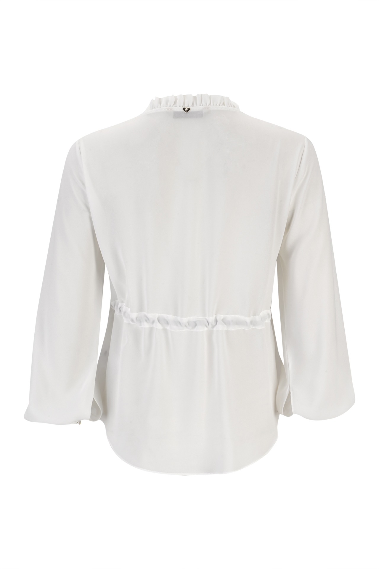 Tunic with adjustable gathered belt