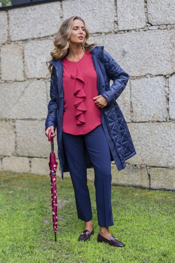 Cascading ruffled tunic