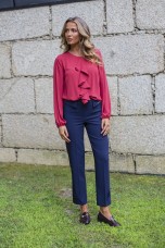 Cascading ruffled tunic
