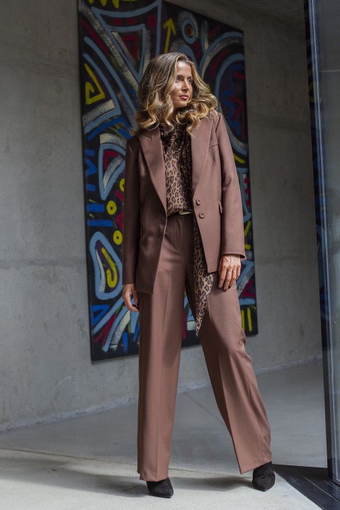 Maxi blazer with eyelets