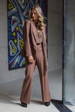 Maxi blazer with eyelets