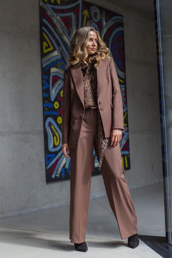 Maxi blazer with eyelets