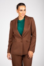 Maxi blazer with eyelets
