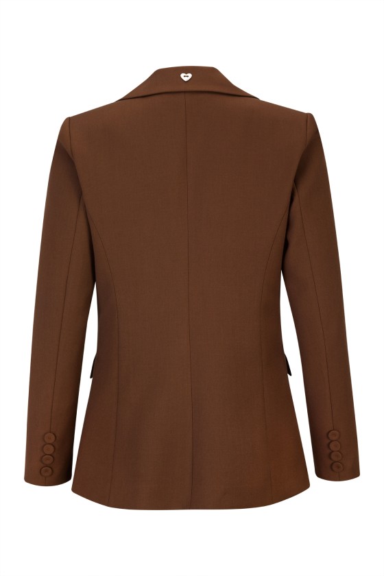 Maxi blazer with eyelets
