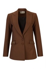 Maxi blazer with eyelets