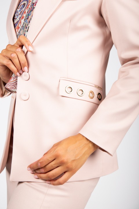 Maxi Blazer with Eyelets