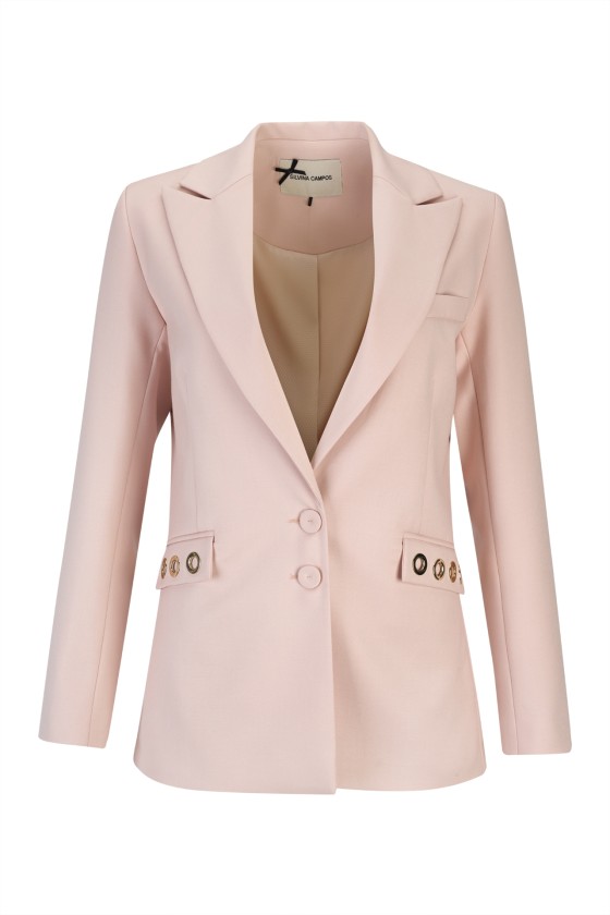 Maxi Blazer with Eyelets