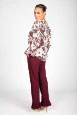 Printed tunic with trim