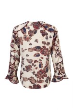Printed tunic with trim