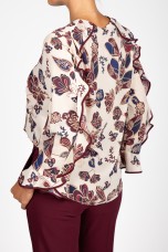 Printed tunic with trim