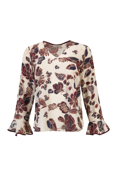 Printed tunic with trim Printed tunic with trim