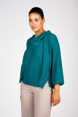 Tunic with adjustable scarf