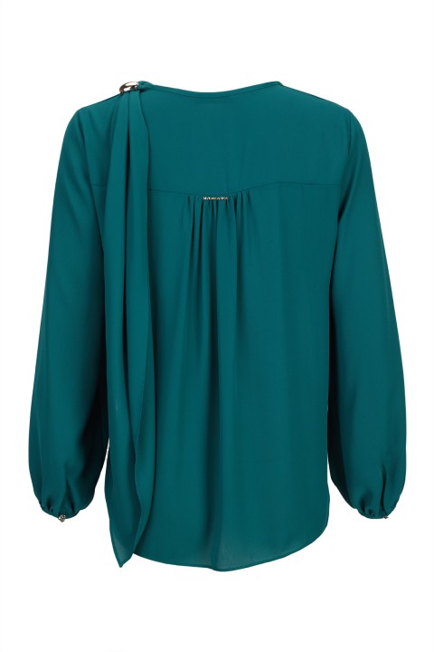 Tunic with adjustable scarf