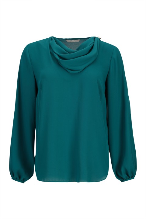 Tunic with adjustable scarf