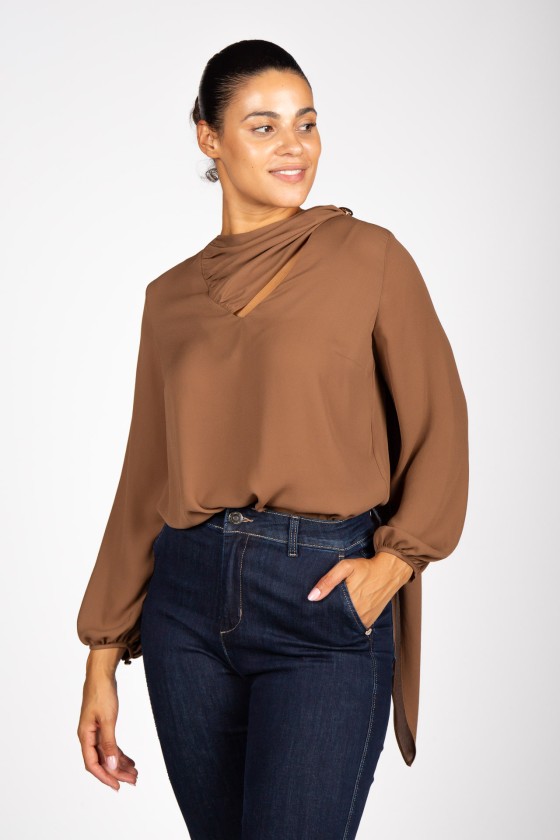 Adjustable scarf tunic