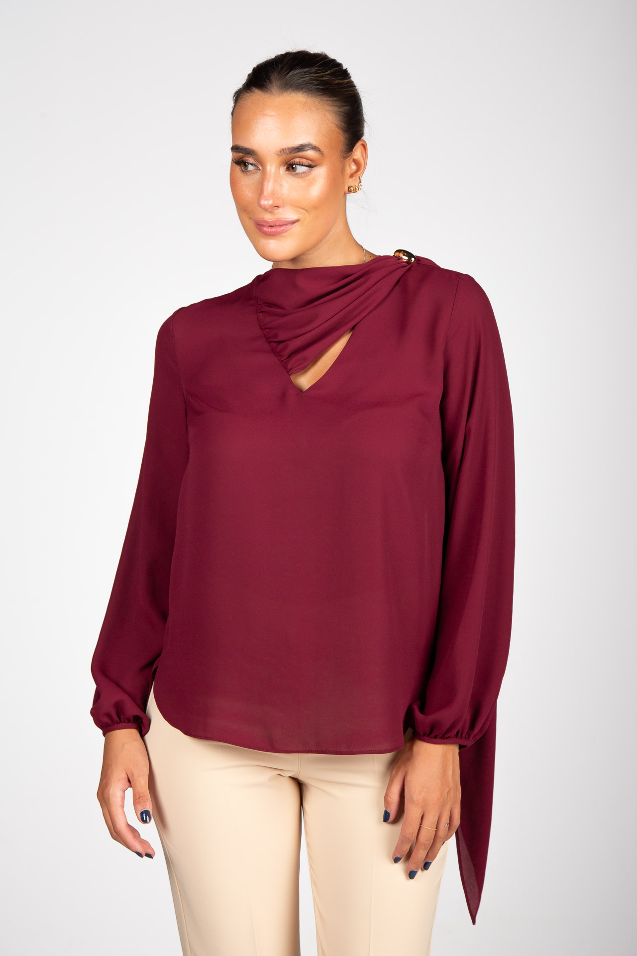 Adjustable scarf tunic
