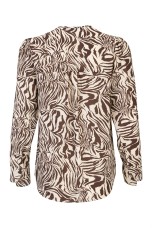 Zebra print ruffled tunic