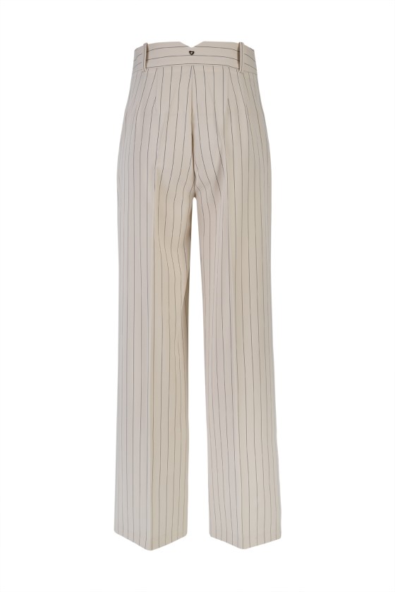 Pinstriped trousers
