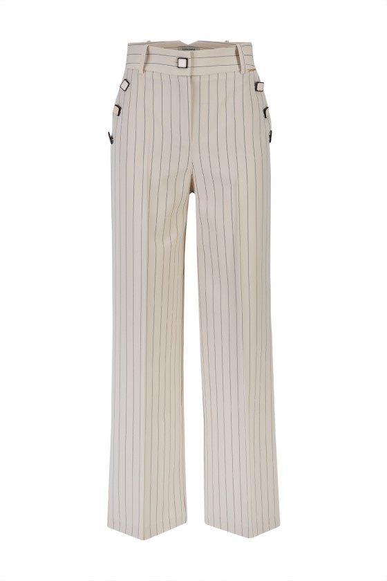 Pinstriped trousers