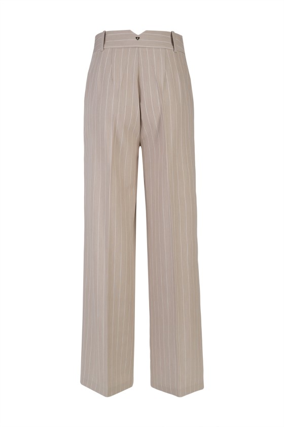Pinstriped trousers