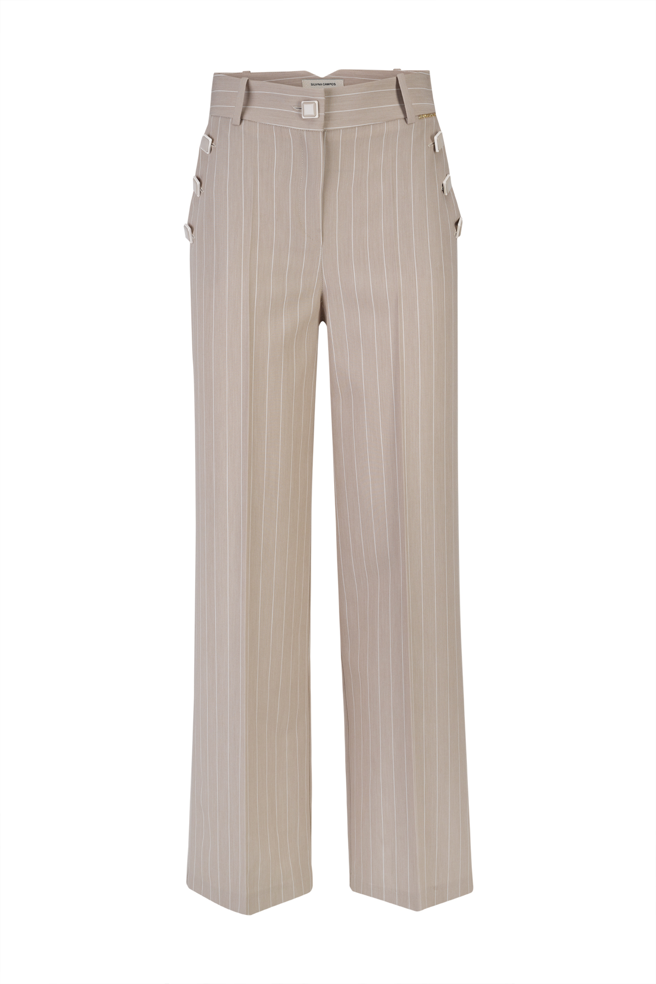 Pinstriped trousers