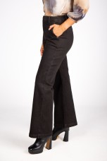 Brown wide-leg jeans