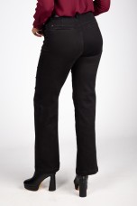 Black wide-leg jeans