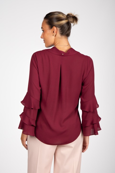 Tunic with ruffled sleeves Tunic with ruffled sleeves