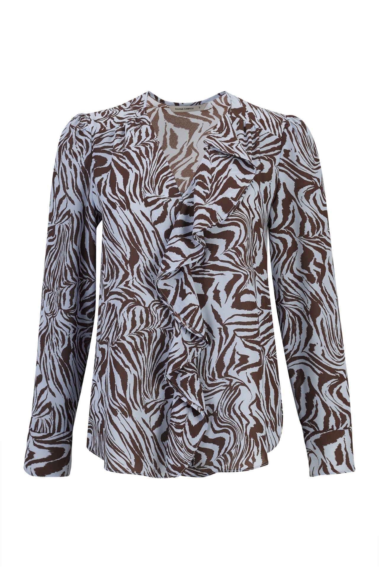 Túnica folho estampado zebra