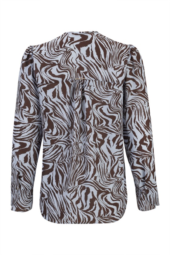 Túnica folho estampado zebra