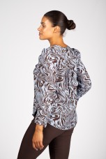 Túnica folho estampado zebra