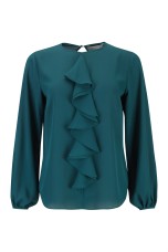 Cascading ruffled tunic