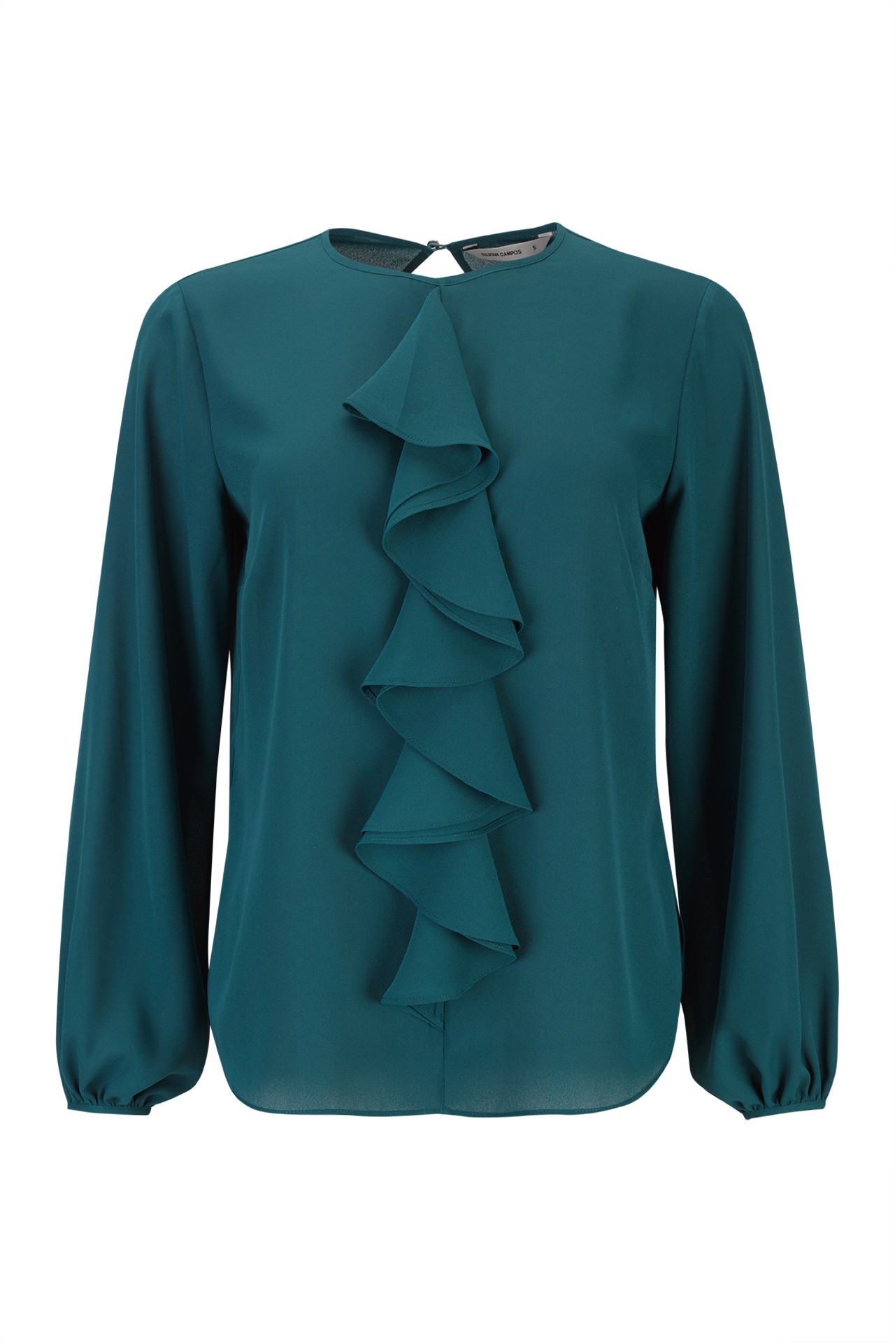 Cascading ruffled tunic