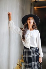 Cascading ruffled tunic