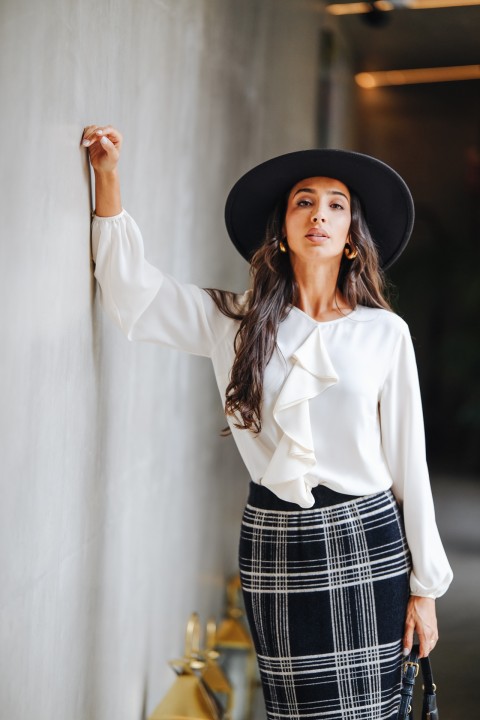 Cascading ruffled tunic Cascading ruffled tunic
