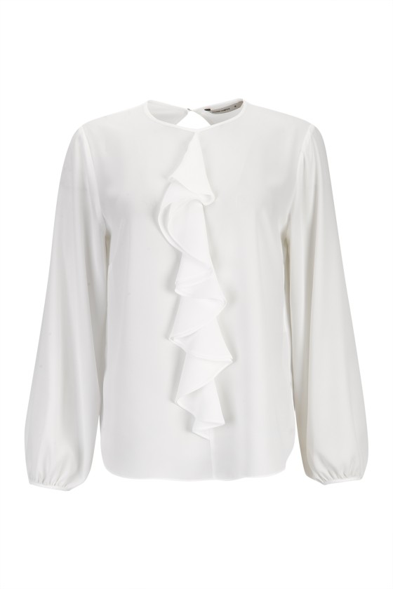 Cascading ruffled tunic