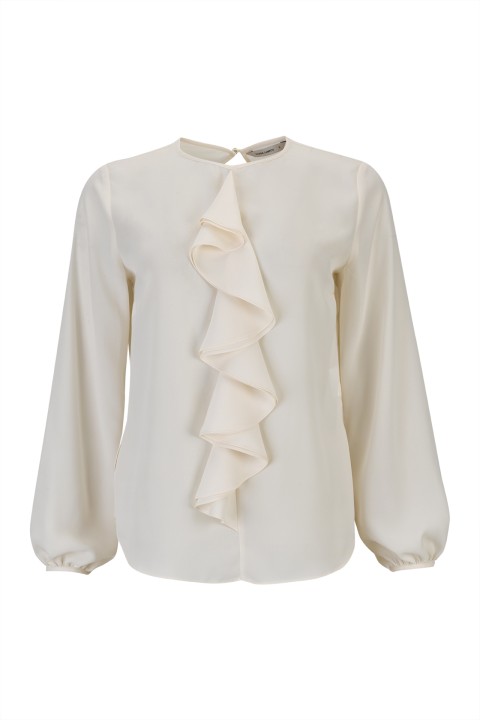 Cascading ruffled tunic Cascading ruffled tunic