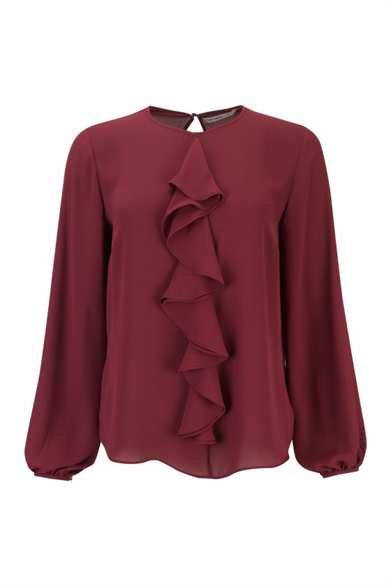 Cascading ruffled tunic
