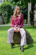 Cascading ruffled tunic