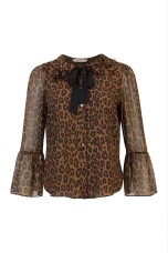 Ruffled blouse with bow
