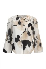 Ruffled blouse with bow