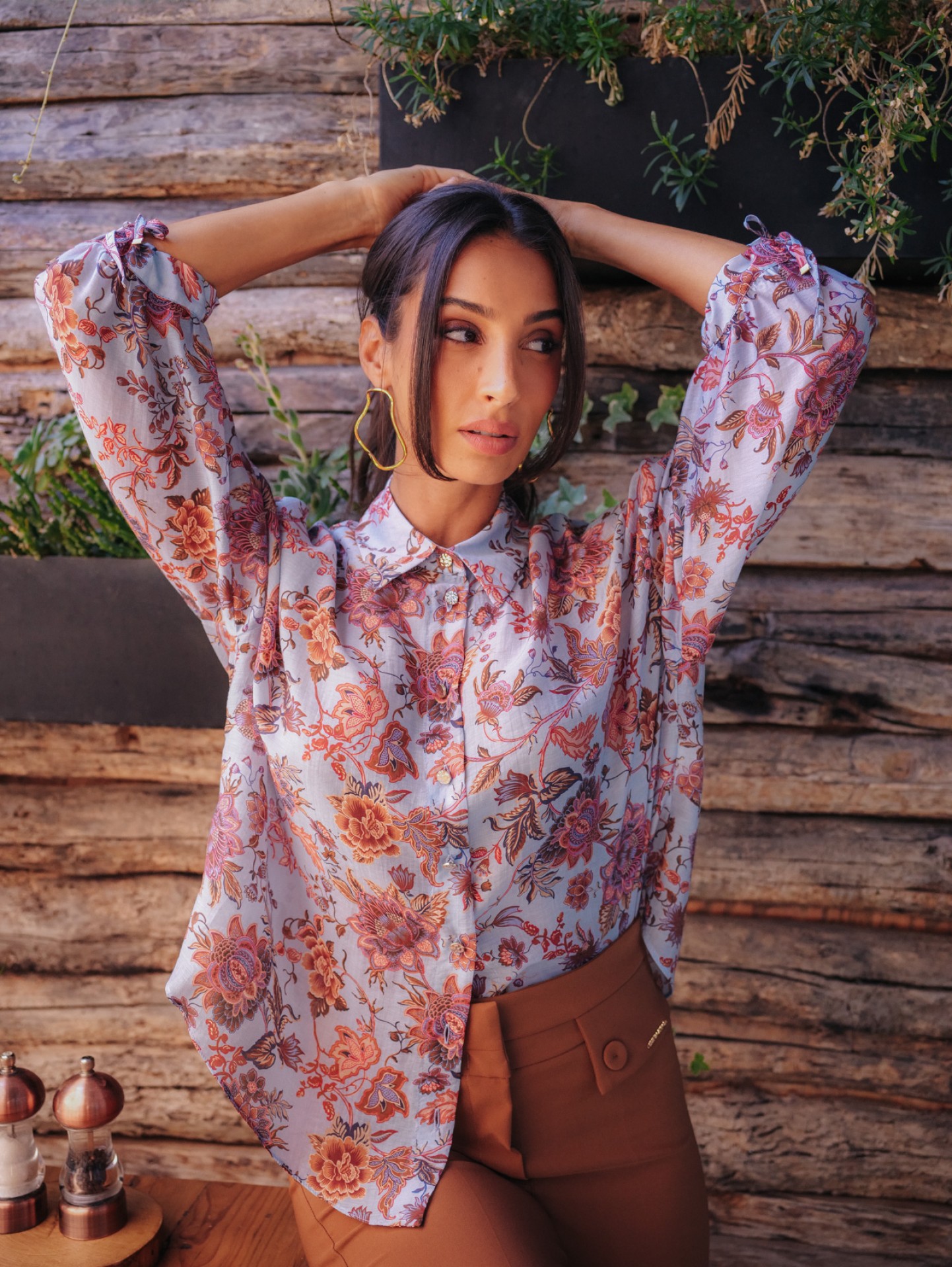 Floral blouse in Tencel