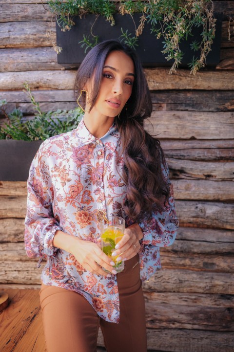 Floral blouse in Tencel